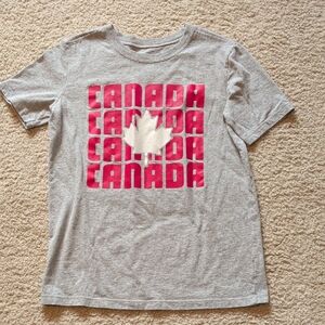 Carter's Gray Tee with Pink Canada Design